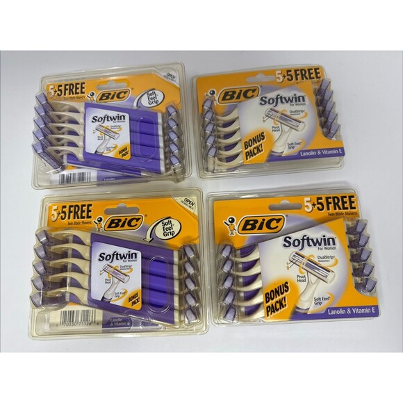 4x 10 pack NEW BIC Softwin for Women Disposable Twin Blade Razors 1999 40 total - Picture 1 of 6